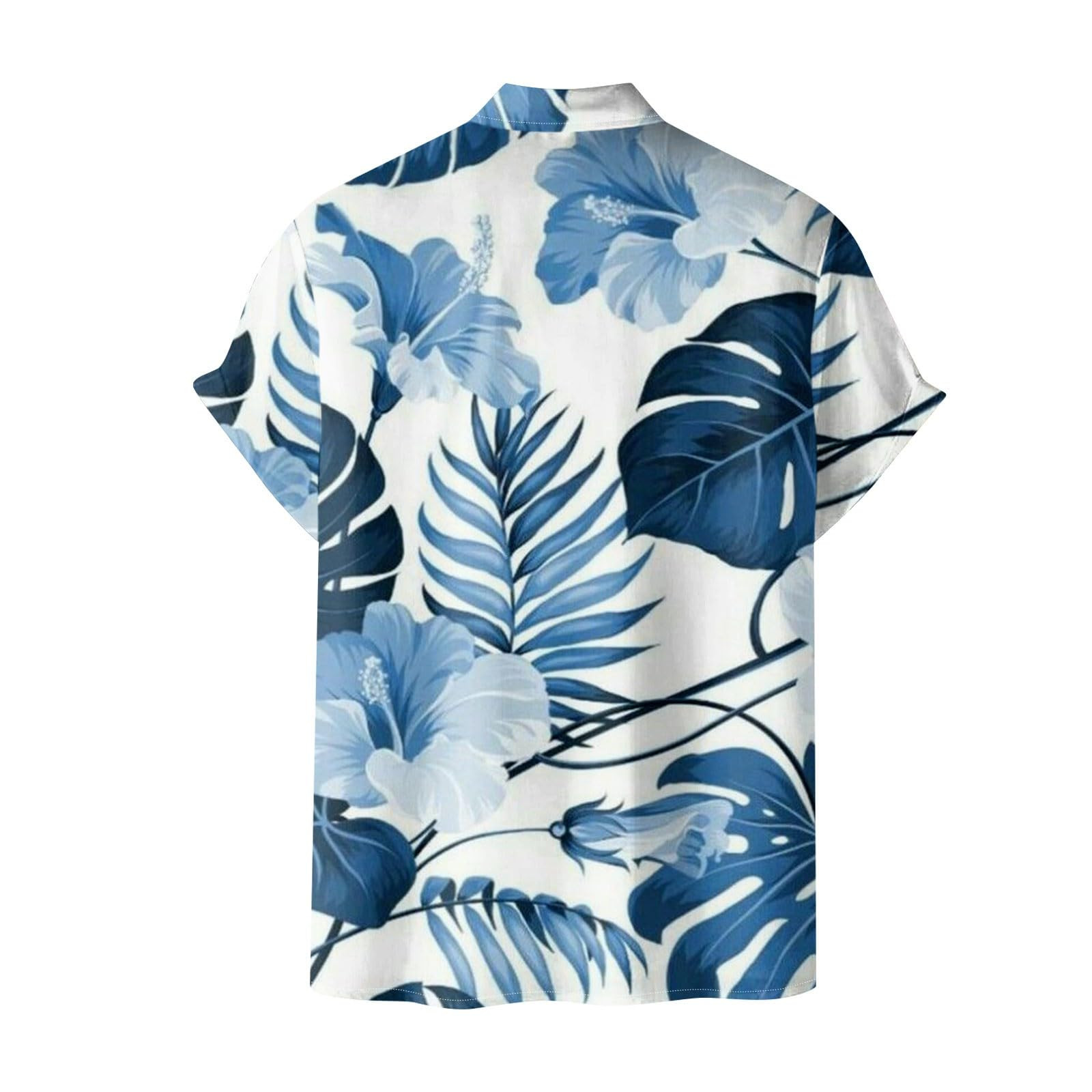 Men's Casual Short Sleeve Hawaiian Shirt - Vintage Beach Vacation Button Up, Sizes S-5XL (Big & Tall) - View #9