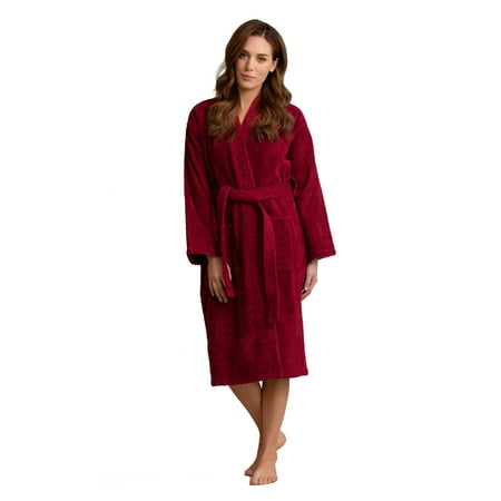 

Deluxe Spa-Style Women Terry Kimono Bathrobe Thick Turkish Cotton