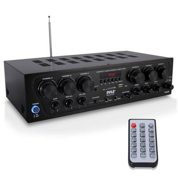 Pyle PTA62BT.5 Bluetooth Home Audio 750 Watt 6 Channel Amplifier Stereo Receiver