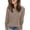 186#Coffee, variant on Ladies Sweaters V Neck Ribbed Knit Long Sleeve Loose Fit Soft Lightweight Pullover Tops Cozy Fall Winter Basic Sweater for Women Trendy Casual Clothes