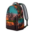 thumbnail image 4 of Summer Beach Backpack Hawaiian Print, Jungle Leaves, Exotic Floral School Bag Colorful Students Travel Backpack, 4 of 6