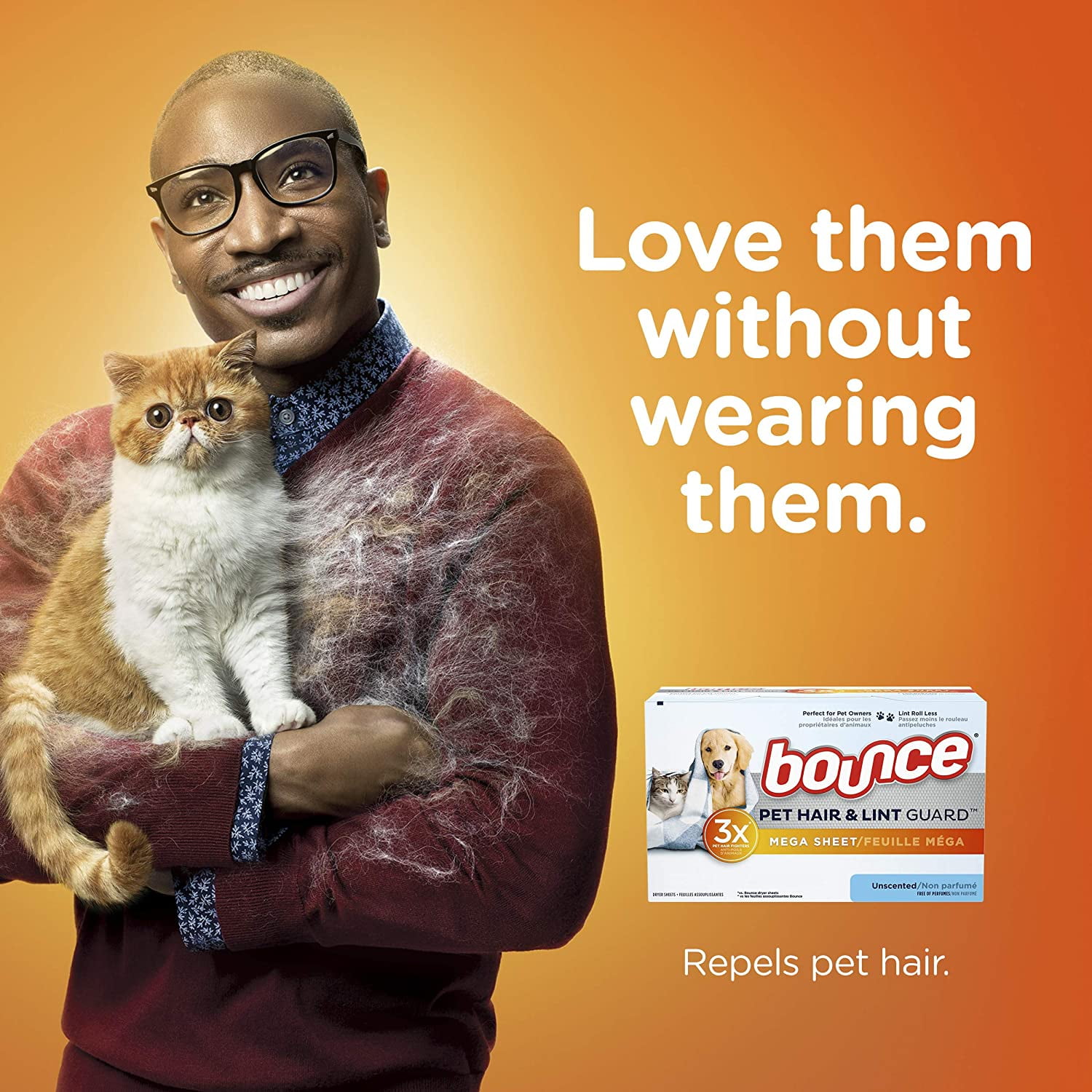 bounce pet hair and lint guard unscented