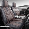 thumbnail image 2 of Fit for Suzuki Forenza 2004, Black and Coffee Car Seat Covers, Faux Leather 5 Piece Full Set Anti-Slip Beautify Interior, Upgrade the Car's Interior, 2 of 9