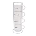 thumbnail image 1 of HomeTrends 4 pc stackable mugs with silver metal stand, 1 of 7