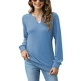 thumbnail image 6 of TEMOFON Long Sleeve Shirts for Women Crew Neck Casual Tunic Tops Lightweight Pullover for Womens Clothes Fall Tops, 6 of 8