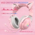 thumbnail image 3 of Audífonos Diadema Microfono Auriculares Gamer Petukita Box X11 Rosa Luz Led, 3 of 5