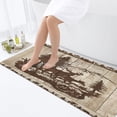 thumbnail image 3 of Cabin Bathroom Rugs, Forest Animal Lodge Cabin Vintage Wooden Country Farm Wildlife Bathroom Mat Deer Shower Mat Kitchen Rug, Rustic Farmhouse Bath Mat Rustic Cabin Forest Toilet Rug, 17"X48" Inches, 3 of 5