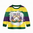 thumbnail image 6 of KPOPLK Toddler Baby Boy Clothes Carnival Print Long Sleeve Sweatshirt Pullover Tops and Jogger Pants Cute Fall Winter Outfit(3-4 Years,), 6 of 7