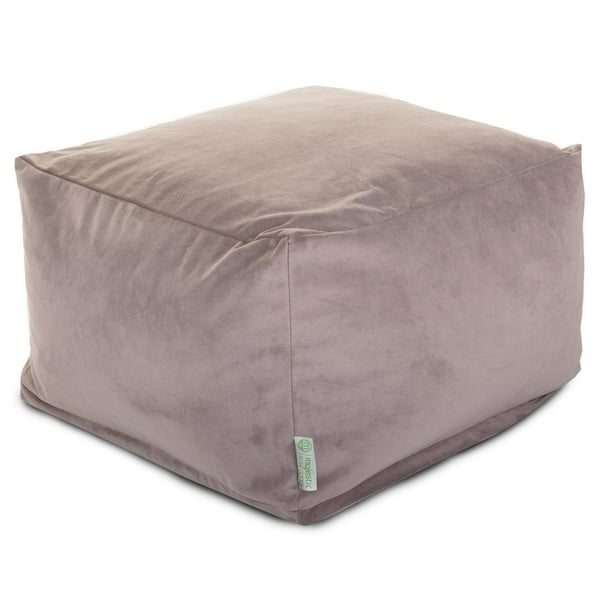 Majestic Home Goods Indoor Faux Suede steel Faux Suede Ottoman Pouf