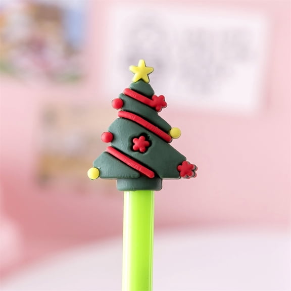 Hwkond Gel Ink Pen Christmas Gift Christmas Unisex Pen Student Stationery 2ML on Clearance