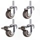 thumbnail image 1 of Heavy Duty Rubber Swivel Caster with M8 Threaded Stem, 1.5 Inch Wheel, 8mm Thread Diameter, 20mm Length, Set of 2 for Trolleys & Furniture, 1 of 5
