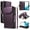 Purple, variant on for Samsung Galaxy S22 Case with 11 Card Slots & 2 Cash Pockets for Woman Man,PU Leather Flip Kickstand Folio [RFID Blocking] Wallet Case, Wrist Strap Magnetic Clasp Protective Cover,Black