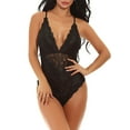 thumbnail image 3 of Lingerie for Women Teddy One Piece Lace Babydoll Bodysuit One Piece Lace Snap Crotch Bodysuit Shapewear, 3 of 8