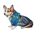 thumbnail image 7 of Fotbe Watercolor Turtle Print Small Dog Sweater Hoodies Pet Grey Hooded Soft Fleece Sweatshirts with Pocket Fall Winter Puppy Cat Sweaters Warm Clothes-, 7 of 7
