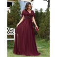 thumbnail image 4 of Lucyinlove elegante gasa de manga corta vestidos de noche formales largos 2025 mujeres de lujo vestido de fiesta de dama de honor cóctel vestidos de graduación, 4 of 5