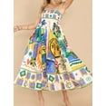 thumbnail image 4 of Gupgi Robe Longue à Bretelles pour Femme, Ample, Sans Manches, à Fines Bretelles, Fluide, Style Bohème, Robe Soleil Colorée à Graffitis, 4 of 9