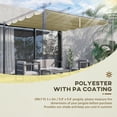 thumbnail image 3 of CoSoTower Retractable Replacement Pergola Canopy for 10' x 10' Pergola, Pergola Cover Replacement, Beige, 3 of 7