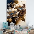 thumbnail image 2 of Designart Brown Daisy Bunch III Canvas Wall Art, 2 of 5