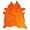 Orange, variant on Natural Geneva Cowhide Rug | Burgundy | 5'x7'