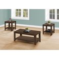 thumbnail image 3 of Monarch Specialties Table Set, 3pcs Set, Coffee, End, Side, Accent, Living Room, Laminate, Walnut, Transitional, 3 of 4