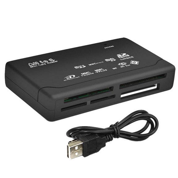 Inteprter Computadora Lector de tarjetas TF Tarjetas de memoria de oficina Adaptador USB PC de escritorio Estaciones de acoplamiento para portátiles Negro