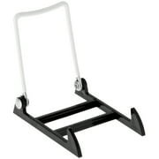 Gibson Holders 1PL Adjustable White Wire and Black Acrylic Display Easel, 2.75" W x 3.75" D x 3.5" H