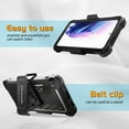 thumbnail image 6 of ExoGuard Belt Clip Holster and Case for Samsung Galaxy S21 5G Phone 6.2 Inch, Heavy Duty Belt Clip Holster and Adjustable with 360 Degree Rotation, No Screen Protector Black, 6 of 7