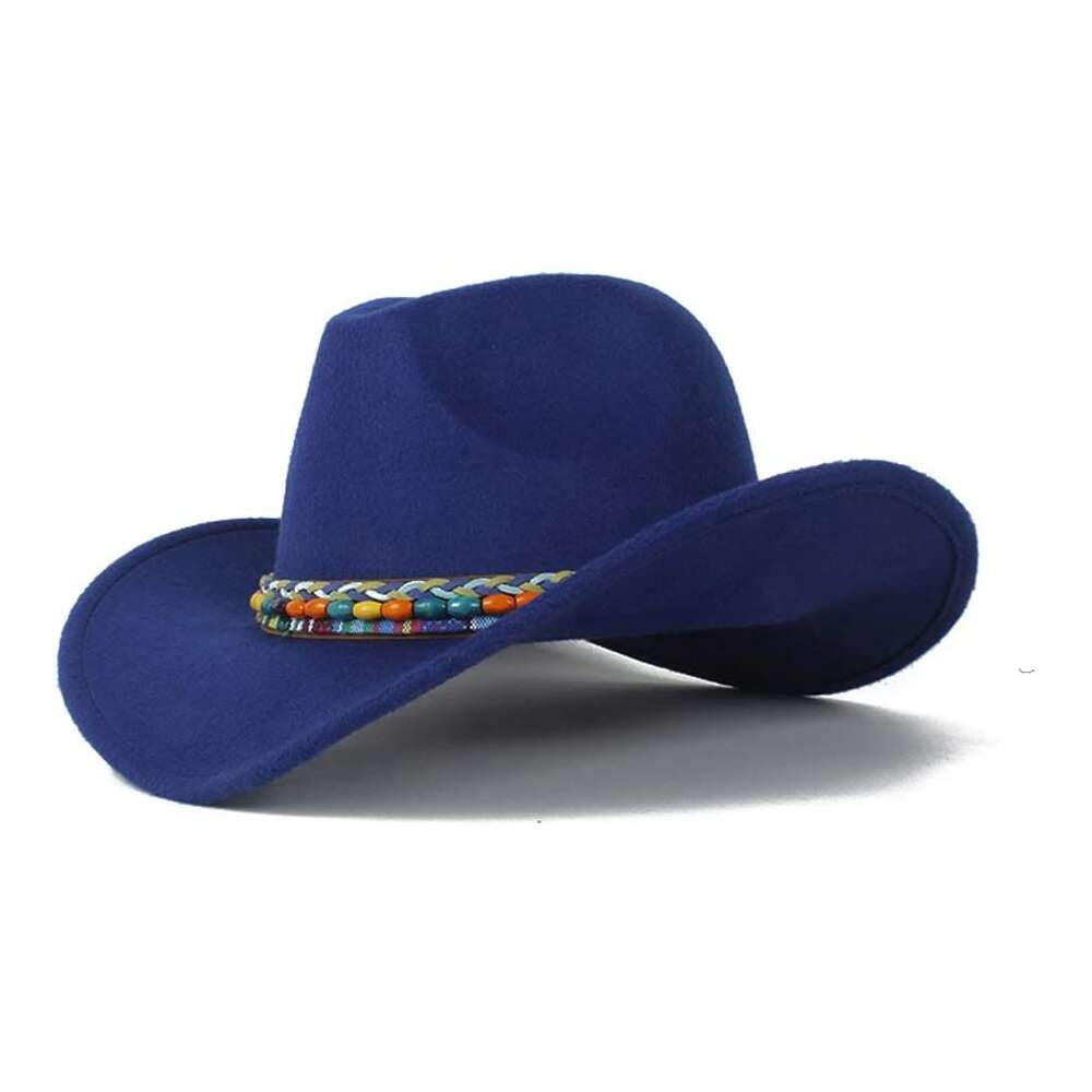 WesterCowboy Hat Wool Trilby Hat Roll 