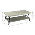 thumbnail image 5 of Artum Hill Hudson Light Gray 48" Coffee Table with Storage Shelf, 5 of 6