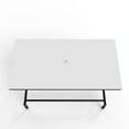 thumbnail image 6 of Luminous Metal Vanity Set - Clear with Gold Rim Glass Sink & Black Stand Base, 6 of 7