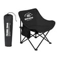 thumbnail image 1 of Taburete de silla de campamento plegable Portable silla plegable de servicio pesado con bolsa de transporte con bolsillo lateral para el patio trasero Negro, 1 of 8