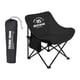 thumbnail image 1 of Taburete de silla de campamento plegable al aire libre silla portátil doblada cómoda tubería de acero de tela oxford con bolsillo lateral para patio Negro, 1 of 8