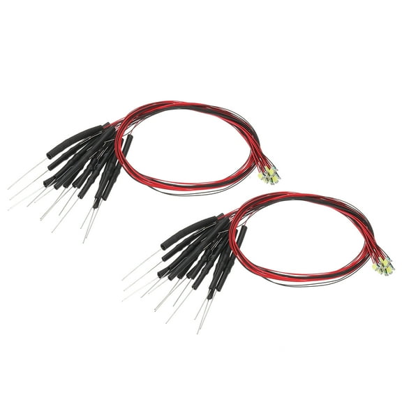 Uxcell 1206 Pre-Wired Micro LED 24 Pcs 3-6V Emitting Diodes Cool White