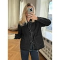 thumbnail image 2 of Womens Jean Jacket Tie Front Denim Shacket Tops Fall Fashion Long Sleeve Shirts Coat with Pockets, 2 of 6