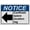 Warning Sign 1, variant on Industrial ANSI Horizontal Directional Sign - 8"x12" Weatherproof, UV Resistant for Indoor/Outdoor Workplace (Pet Relief Area [left arrow])