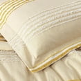 thumbnail image 6 of Chezmoi Collection 4-Piece Cotton Clip Jacquard Comforter Set Queen, Boho Chic Textured Striped Bedding with Cheille Textured Pillow Cushion, Pale Orange/White, 6 of 9
