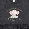 thumbnail image 4 of Inktastic Cute Elephant My Great Grandma Loves Me Girls Baby Dress, 4 of 5
