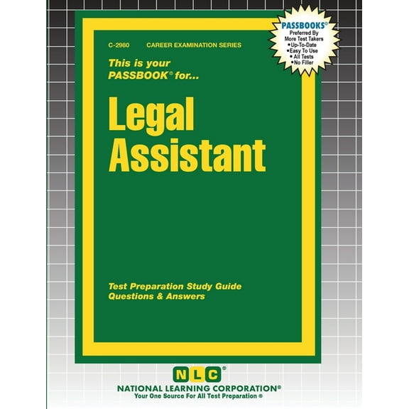 Career Examination Legal Assistant, Book 2980, (Paperback)