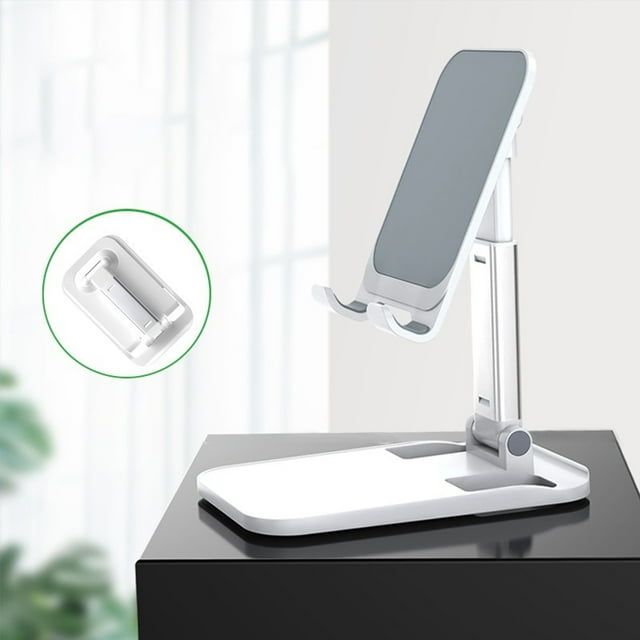 Klonfd Adjustable Aluminum Alloy Lazy Foldable Phone Stand Holder For DeskTabletLive Streaming& Home Use