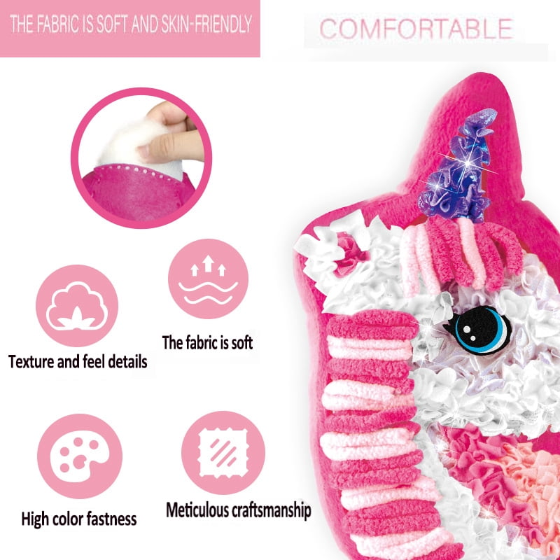Funny Pillow DIY Kits Arts and Crafts Doll for Valentine Day Christmas Birthday Educational toys Decor
