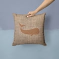 thumbnail image 2 of Carolines Treasures BB1021-BL-BN-PW1414 Whale Burlap and Brown   Canvas Fabric Decorative Pillow BB1021 14Hx14W, 2 of 4