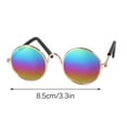thumbnail image 2 of Ovzne Pet Sunglasses - Creative Round Frame Sunglasses for Dogs Cats, Retro Style, Small Toy Doll Sunglasses for Photos Daily Wear, 2 of 6