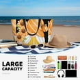 thumbnail image 3 of Yiaed Sunflower Gnomes 2 Print Large Capacity Beach Travel Bag - Waterproof Zipper Vacation Tote for Sandproof Storage, and Camping, 3 of 5