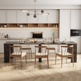 thumbnail image 2 of 118" Extendable Dining Table for 6-10 Person, Modern Farmhouse Wooden Kitchen Expanding Table, Long Large Expandable Dining Room Conference Table for Kitchen, Living Room, Marble, 2 of 9