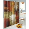 thumbnail image 4 of Fall Shower Curtain Burnt Orange Oil Painting Bathroom Curtains with Hooks, Waterproof Fabric Abstract Graffiti Art Thanksgiving Bath Shower Curtains Set for Bathroom Bathtubs Decor 72x72 Inch, 4 of 7