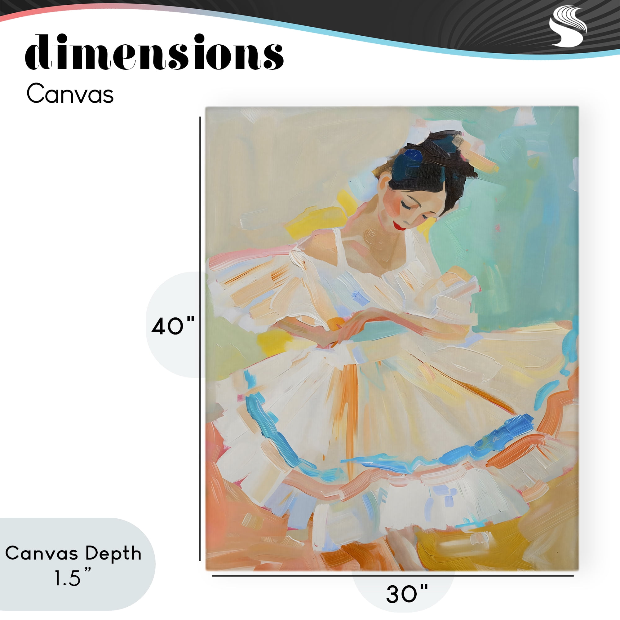 Stupell Industries Dancer with Flowing Dress Canvas Wall Art, design by The Prints Vibe