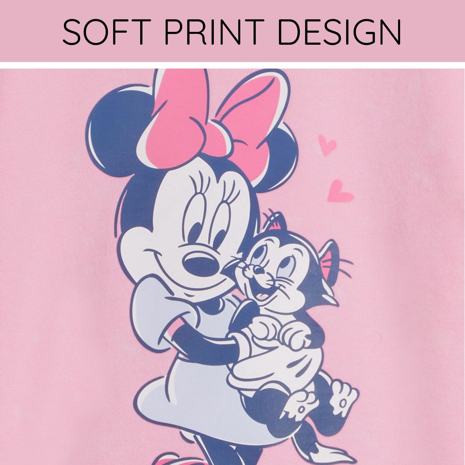 Disney Minnie Mouse Baby Girls' Short Sleeve Graphic T-Shirt and French Terry Shorts Set Pink Optic Wash Minnie Mouse