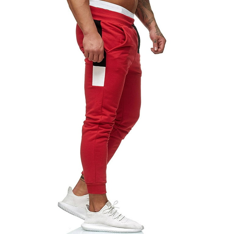 Mejorar juntos Elasticidad Peyakidsaa Mens Sweatpants Track Pants Cinch Bottoms Joggers Slim Fit  Jogging Gym Pencil Trousers - Walmart.com