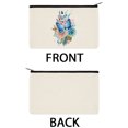 thumbnail image 3 of WIRESTER Set 2 of Canvas Cosmetic Bag, Makeup Bag, Cosmetic Pouch for Women - Watercolor Butterflies Flower, 3 of 7