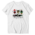 thumbnail image 4 of Womens Tops T-Shirts Casual Christmas Red Glass Printed Round Neck Short Sleeve Womens Blouse, 4 of 4